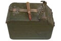 Ammo Can for ammunition belt and 12.7Ãâ108mm cartridge for a 12.7 mm heavy machine gun DShK used by the former Soviet Union Royalty Free Stock Photo